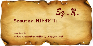 Szauter Mihály névjegykártya