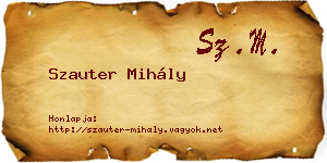 Szauter Mihály névjegykártya