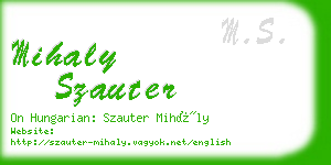 mihaly szauter business card